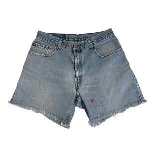 Levi’s 560 Vtg 1990s Loose Fit Cutoff Denim Shorts Light Wash size 33